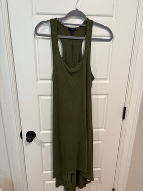 J. Crew Olive Green Ribbed Racerback Tank Dress